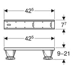 Geberit Universal Badewannenfüße mit Wannenleisten 3er Set