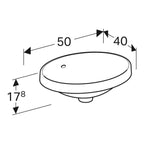 Geberit VariForm Einbau Waschtisch oval von oben