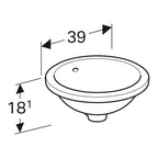 Geberit VariForm Einbau Waschtisch rund von unten