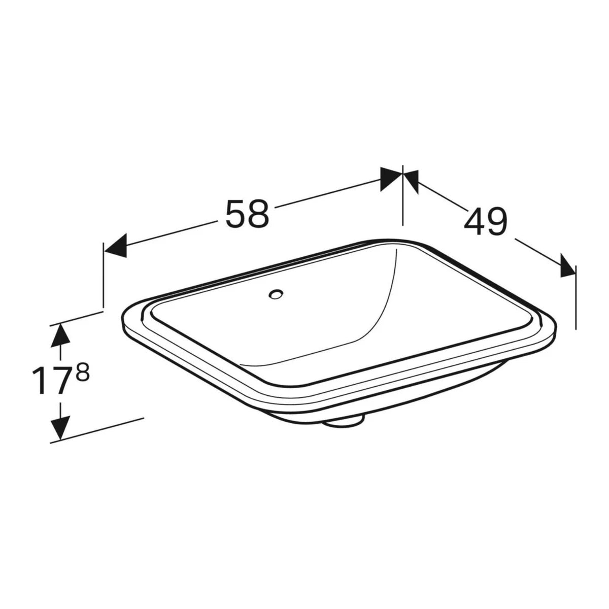 Geberit VariForm Einbau Waschtisch von unten