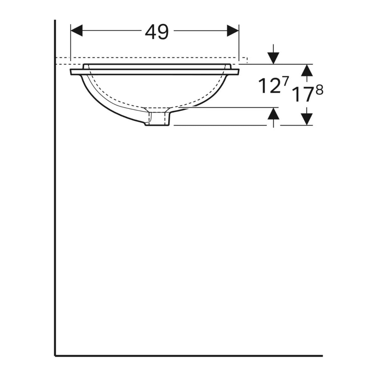 Geberit VariForm Einbau Waschtisch von unten