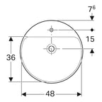 Geberit VariForm Halb-Einbauwaschtisch von oben