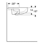 Geberit VariForm Halb-Einbauwaschtisch von oben