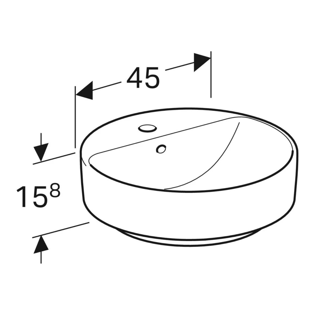 Geberit VariForm Waschtischschale unterbaufähig