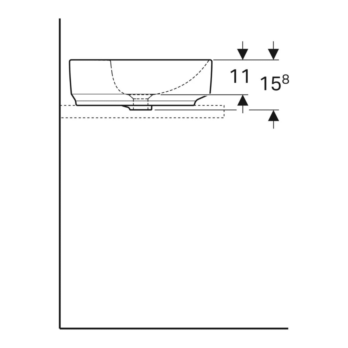 Geberit VariForm Waschtischschale unterbaufähig