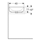 Geberit VariForm Waschtischschale unterbaufähig
