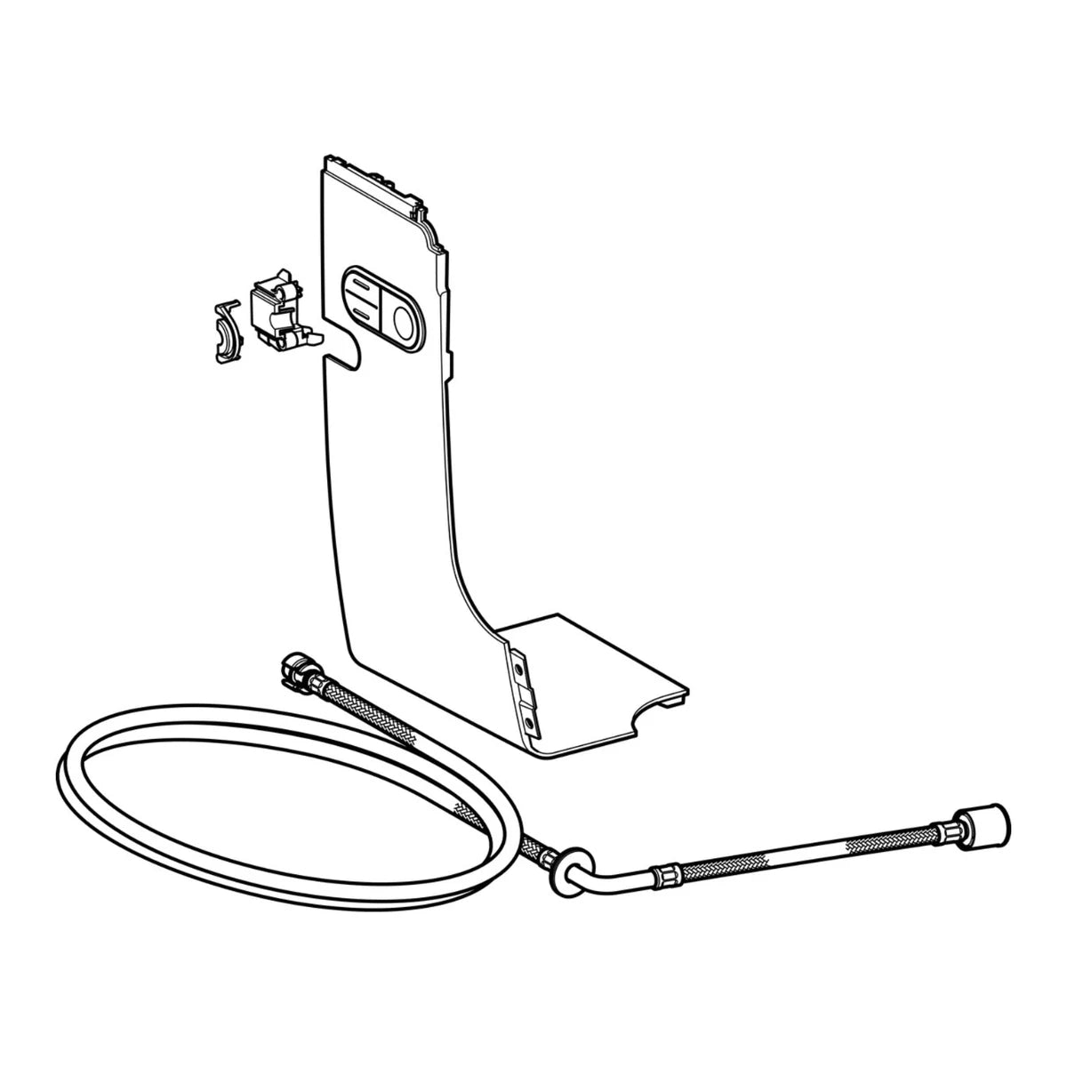 Geberit Wasseranschlussset UP-Spülkasten glanzverchromt für AquaClean Mera