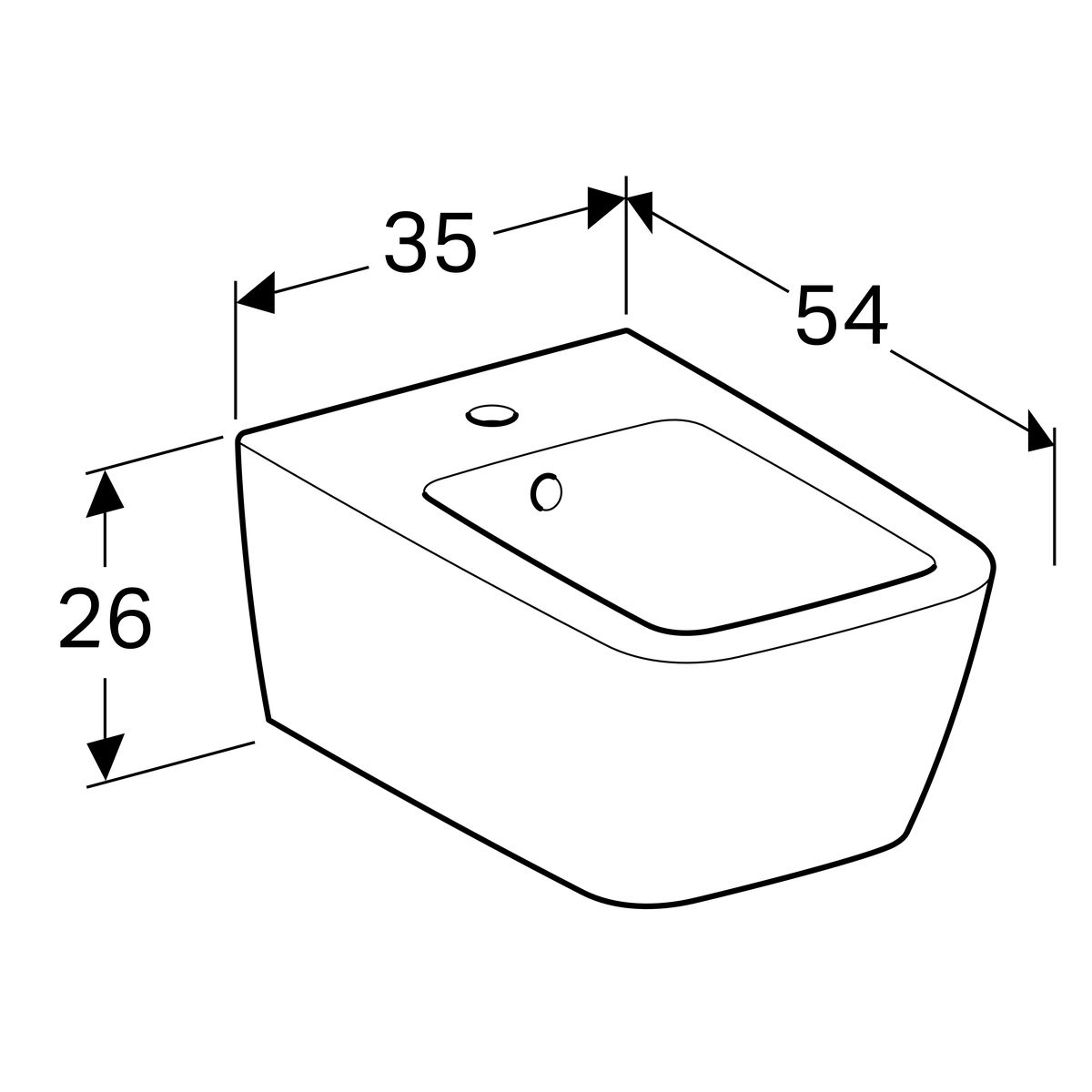 Geberit iCon Square Wand-Bidet