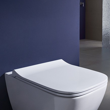 Geberit Smyle Square Wand-WC Tiefspüler rimfree mit Deckel