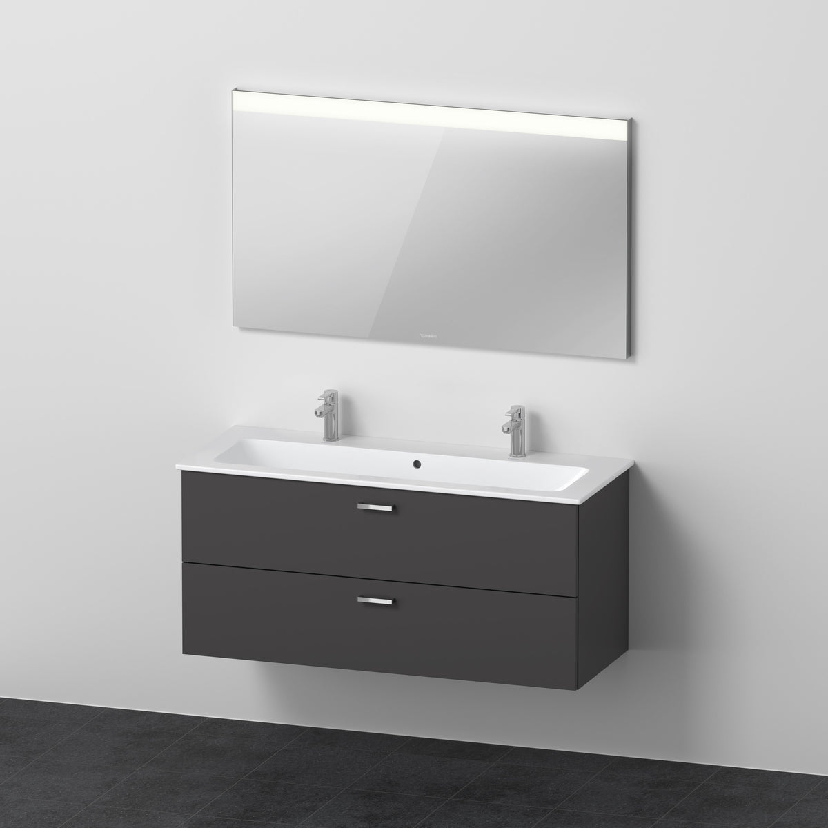 Duravit XBase Waschtisch und Unterbau mit Spiegel