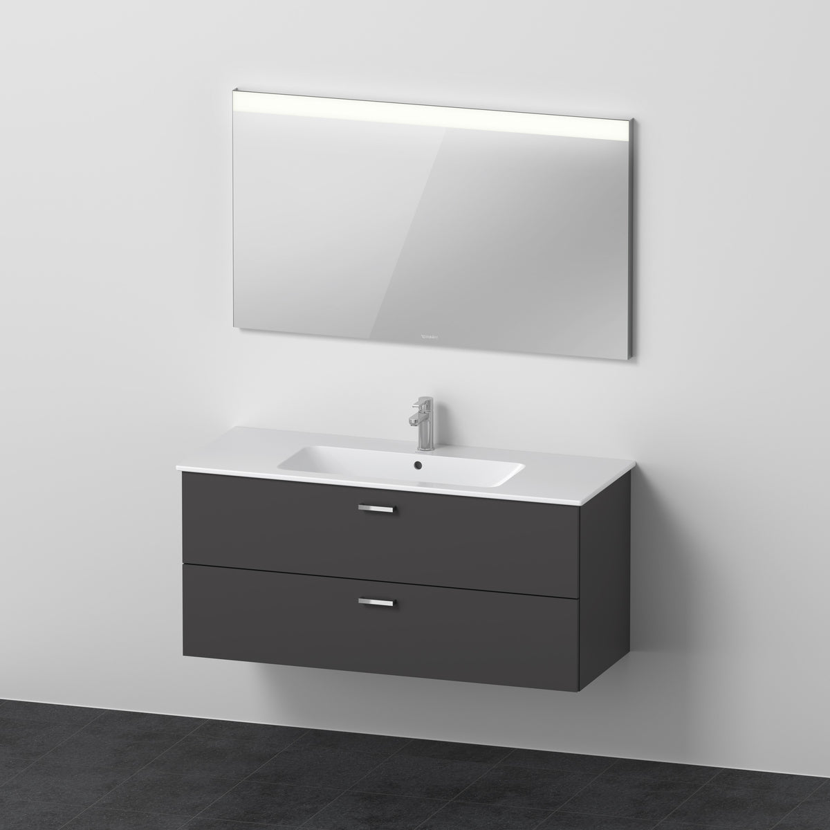 Duravit XBase Waschtisch und Unterbau mit Spiegel