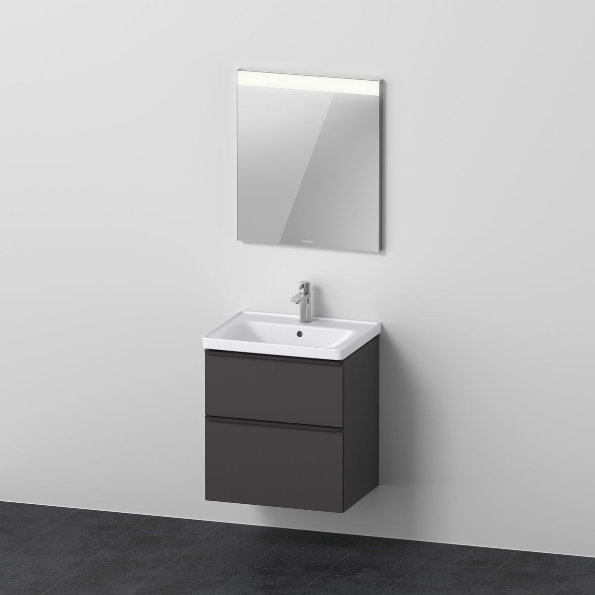 Duravit D-Neo Waschtisch mit Unterbau und LED-Spiegel