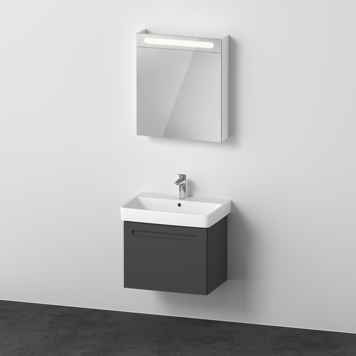 Duravit false.1 Waschtisch und Unterbau mit Spiegelschrank