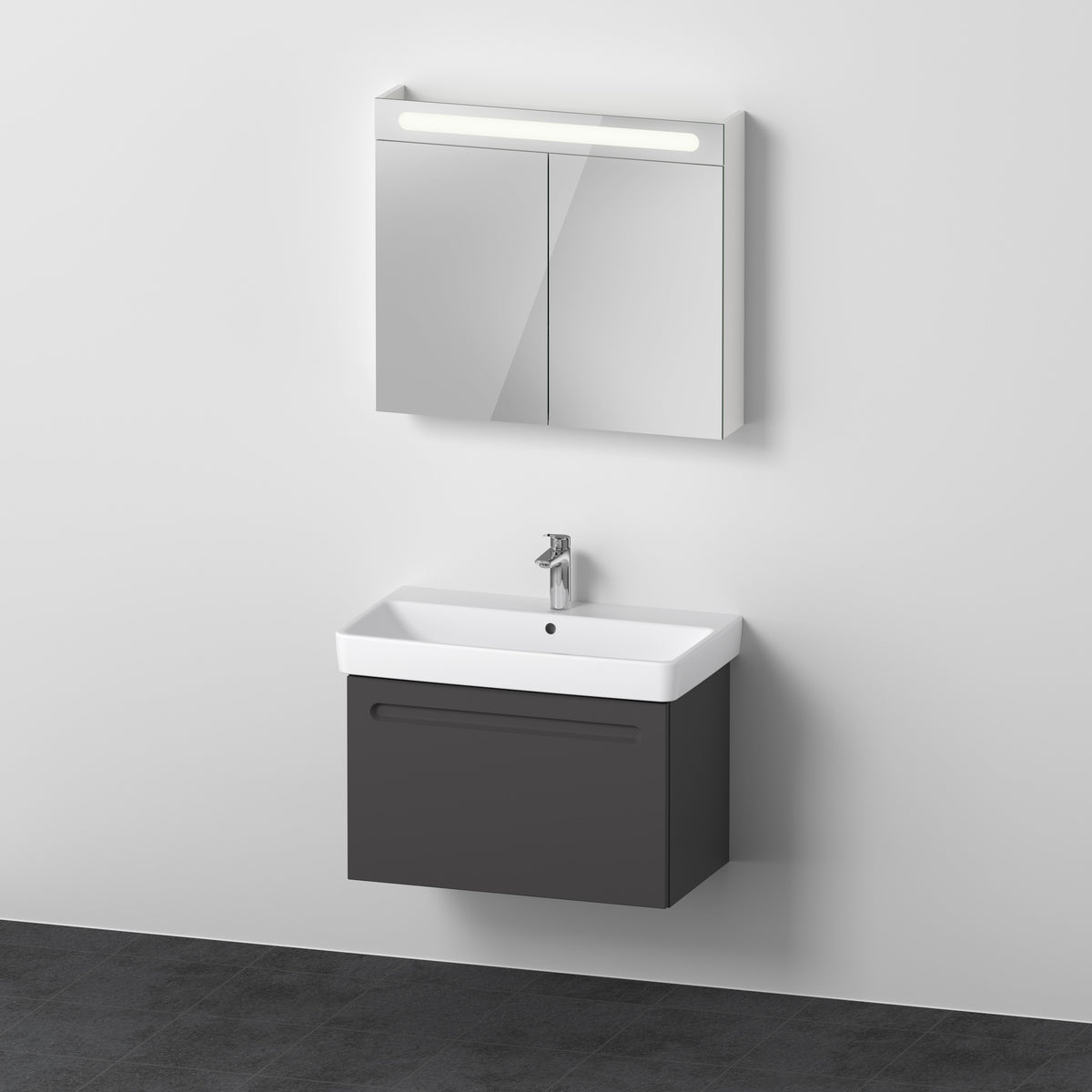 Duravit false.1 Waschtisch und Unterbau mit Spiegelschrank