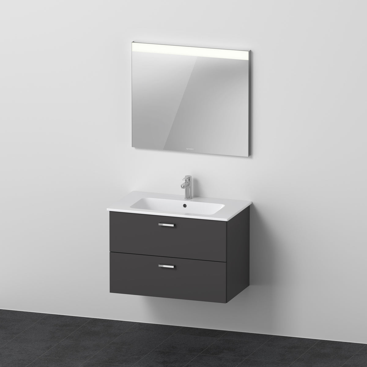 Duravit XBase Waschtisch mit Unterbau und Spiegel