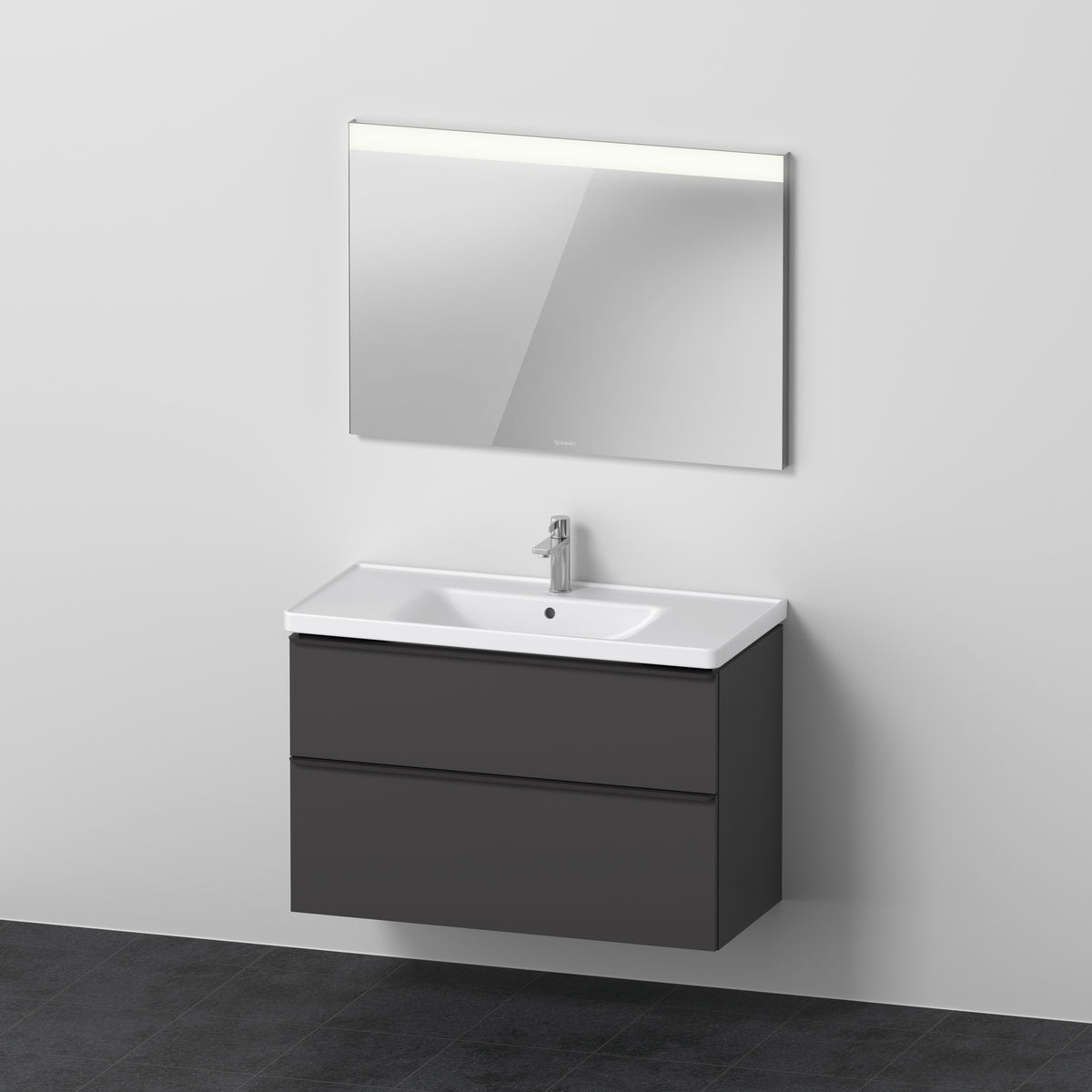 Duravit D-Neo Waschtisch mit Unterbau und LED-Spiegel