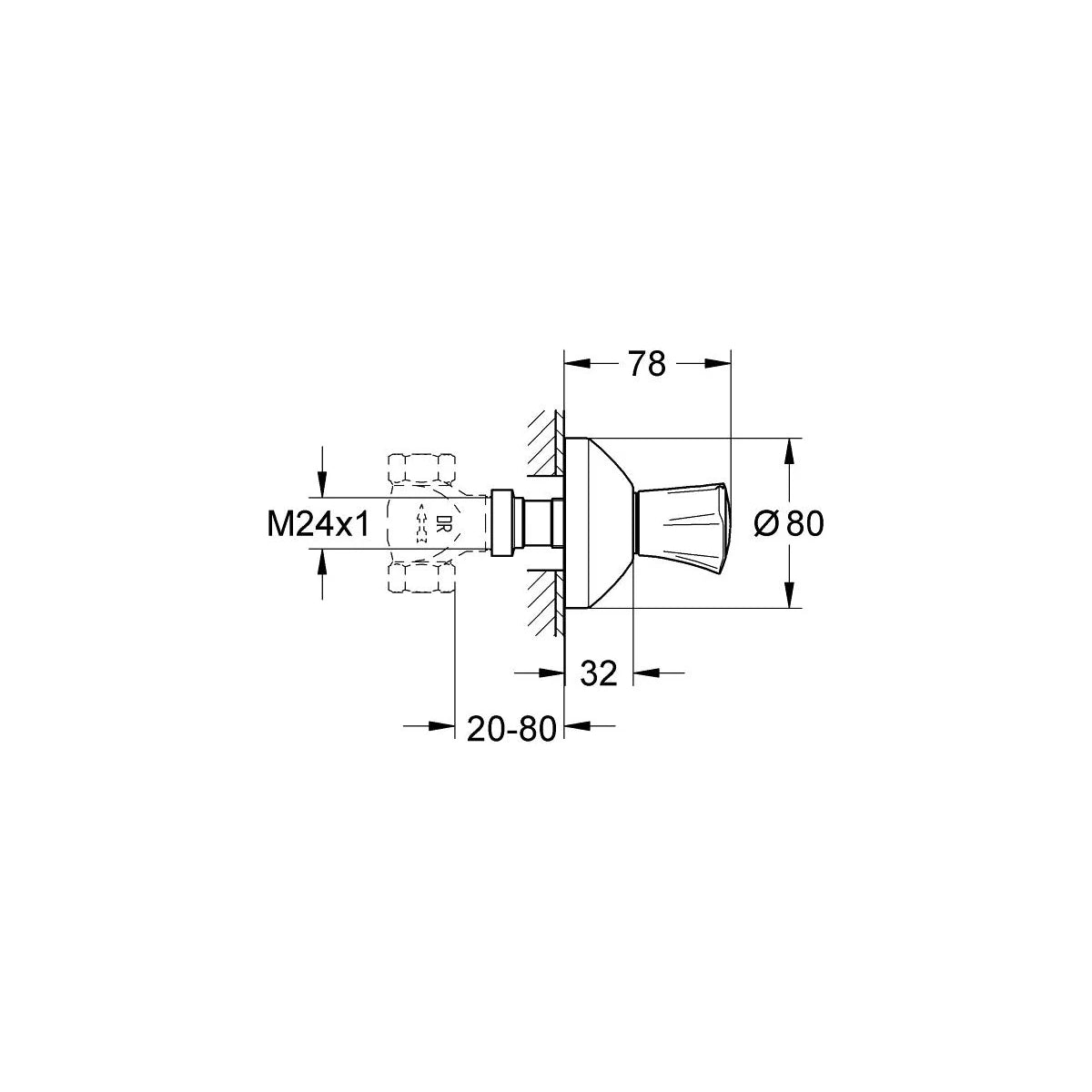 Grohe Costa L UP-Ventil Oberbau