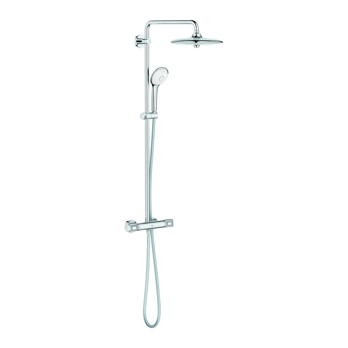 GROHE Duschsystem Euphoria System 260 27296_3, Thermostatbatterie mit Aquadimmer, 450mm Duscharm, Kopfbr. Euphoria 260 (26455), max. DF (bei 3 bar): 16 l/min, Handbr. Euphoria 110 Massage (27221), max. DF (bei 3 bar): 9,5 l/min, CoolTouch, chrom