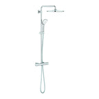 GROHE Duschsystem Euphoria System 310 26075_1, Thermostat, Aquadimmer Funktion, 450 mm Duscharm, Kopfbrause Rainshower Mono 310 (26561), maximaler Durchfluss (bei 3 bar): 13,5 l/min, Handbrause Euphoria 110 Massage (27221), GROHE CoolTouch, chrom