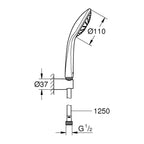 Grohe Euphoria 110 Mono 1jet Handbrause mit Wandhalter