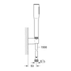 Grohe Euphoria C Stick 1jet Handbrause mit Wandhalter