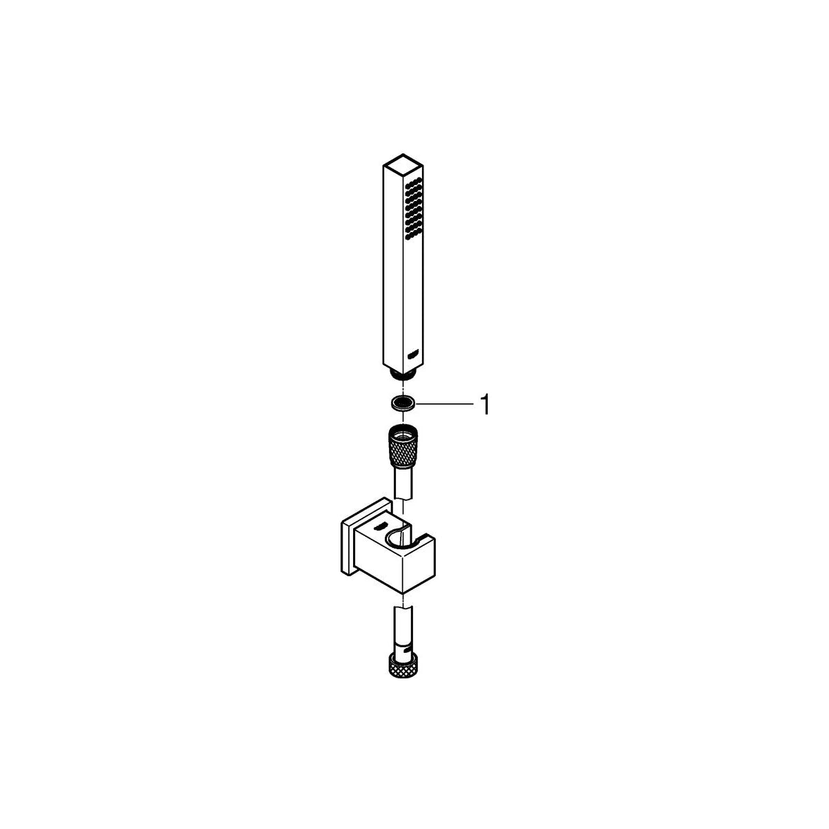 Grohe Euphoria Cube Stick 1jet Handbrause mit Brausehalter