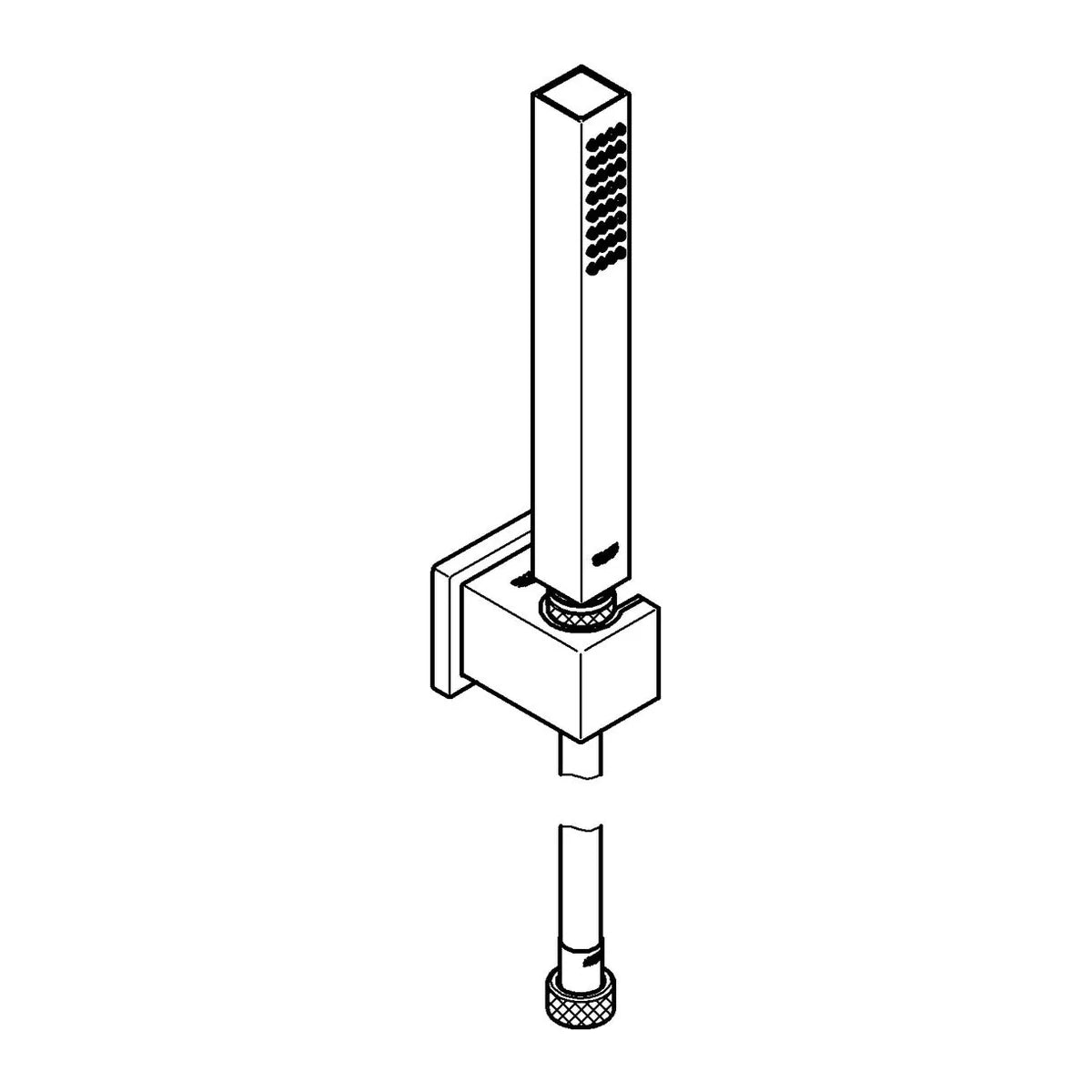Grohe Euphoria Cube Stick 1jet Handbrause mit Brausehalter