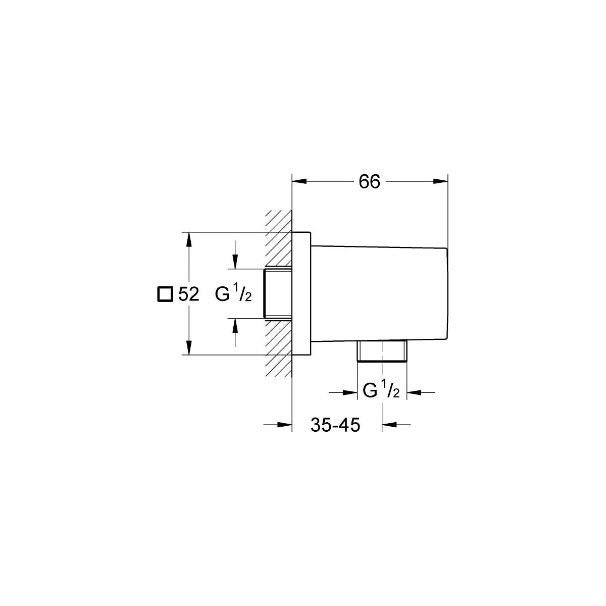 Grohe Euphoria Cube Wandanschlussbogen, 1/2″