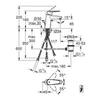 Grohe Eurodisc Cosmopolitan S-Size Niederdruck Waschtischarmatur