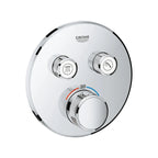 Grohe Grohtherm SmartControl Thermostat mit 2 Absperrventilen rund chrom