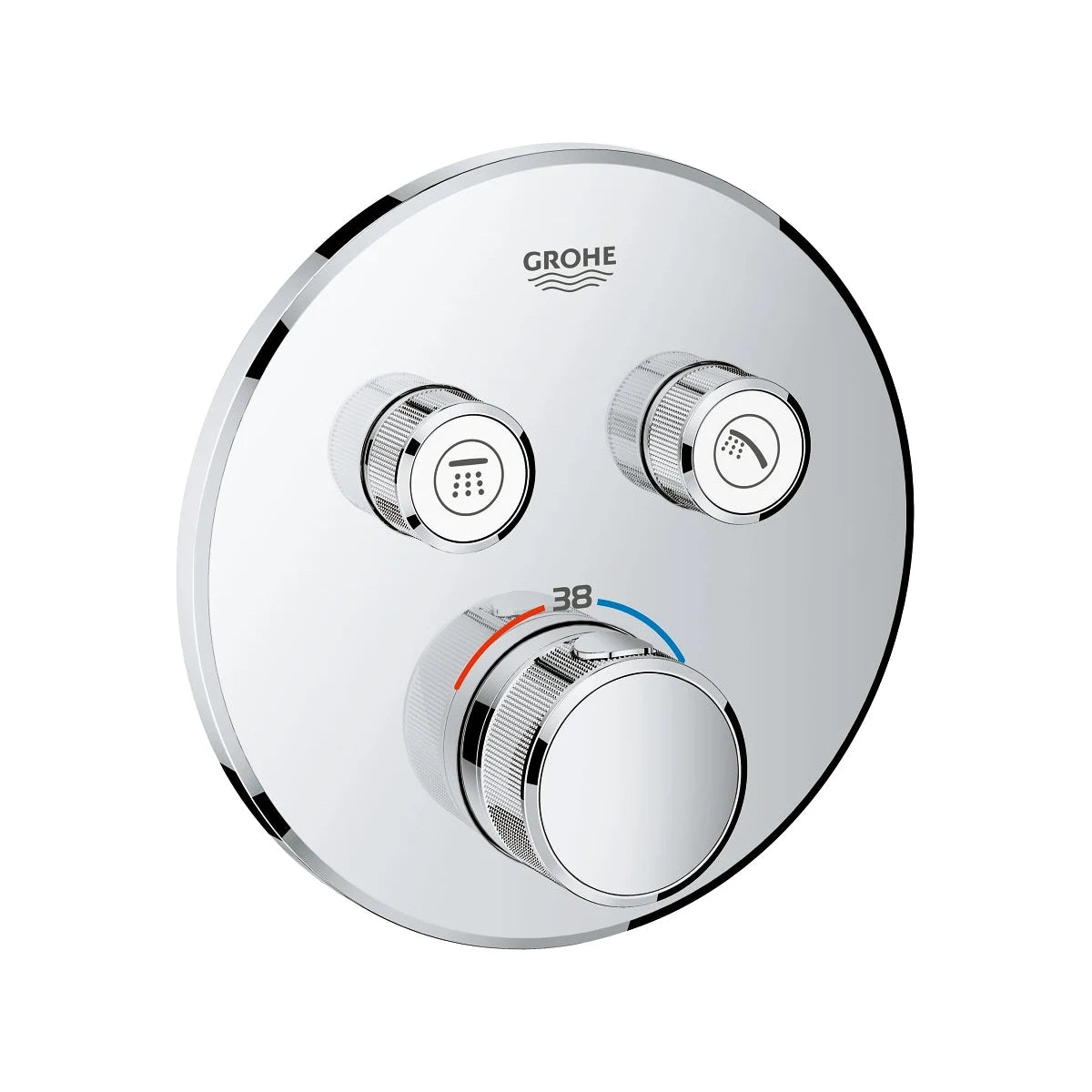 Grohe Grohtherm SmartControl Thermostat mit 2 Absperrventilen rund chrom