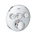 Grohe Grohtherm SmartControl Thermostat mit 3 Absperrventilen rund chrom