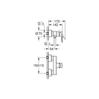 Grohe Lineare Einhand-Brausebatterie, 1/2″ chrom