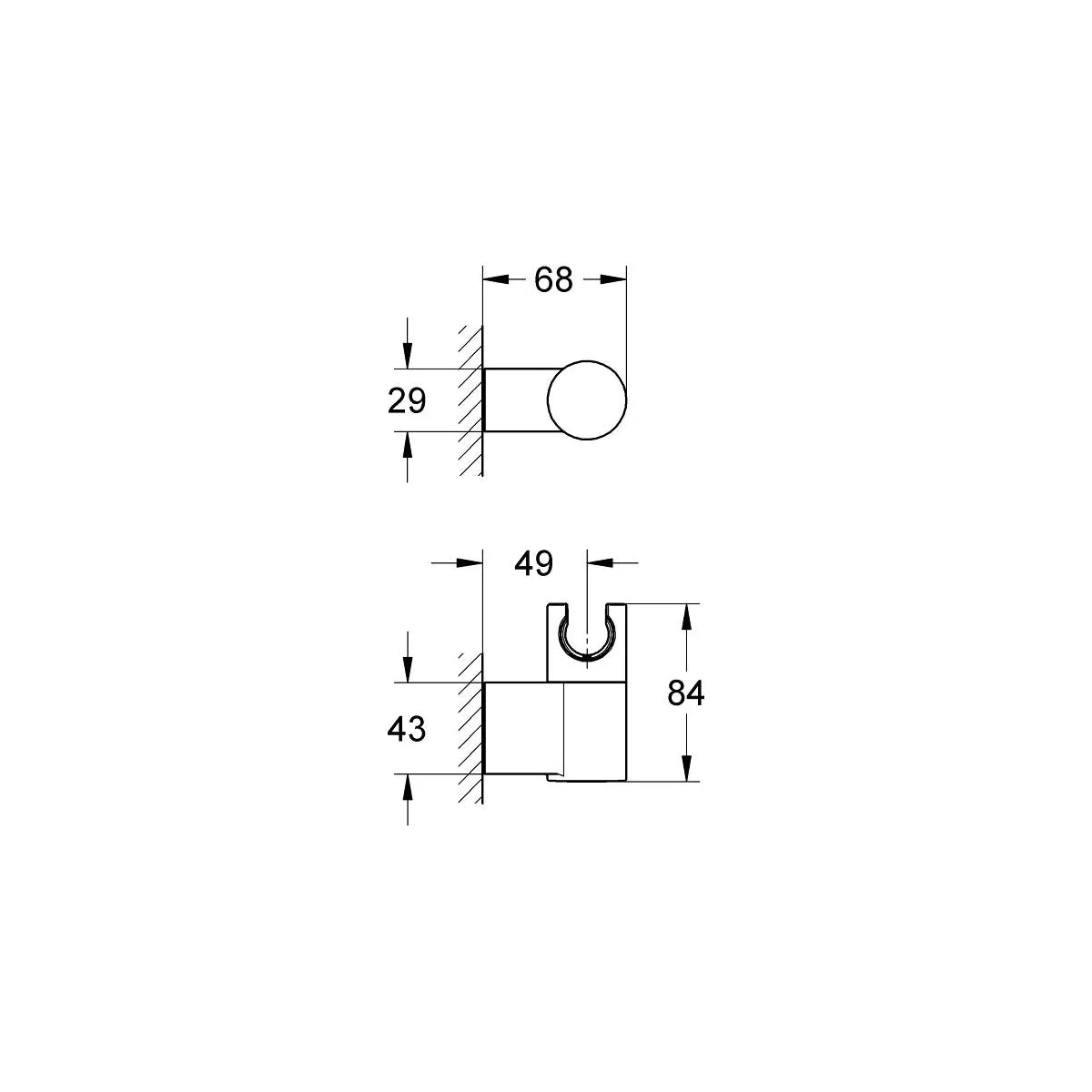 Grohe Rainshower Wandbrausehalter