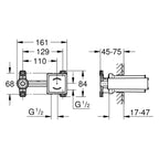 Grohe UP-Körper für 2-Loch Armaturen