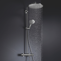 GROHE Duschsystem Rainshower SmartActive 310 26647, mit Thermostatbatterie, Wandmontage, Kopfbrause, Handbrause 26544000, chrom
