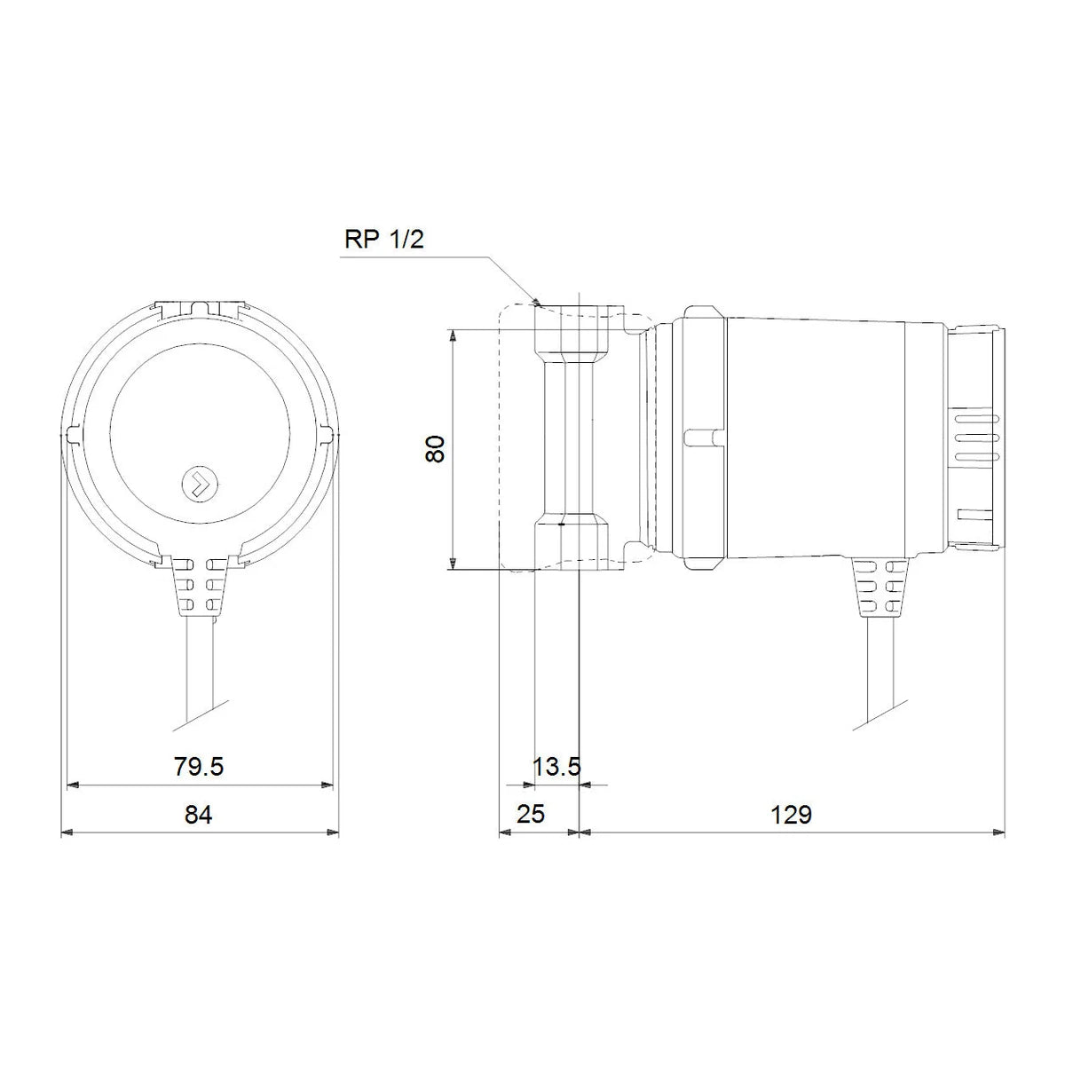 Grundfos Comfort Zirkulationspumpe 15-14 BAPM Baulänge 80mm