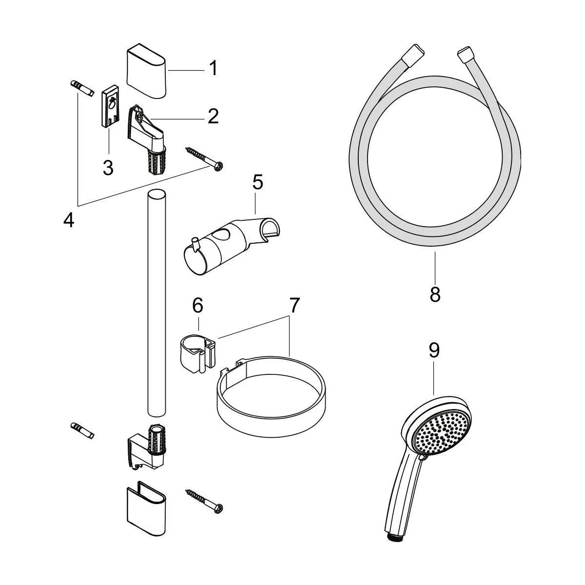 Hansgrohe Croma 100 Vario 95cm Brausegarnitur 4 Strahlarten