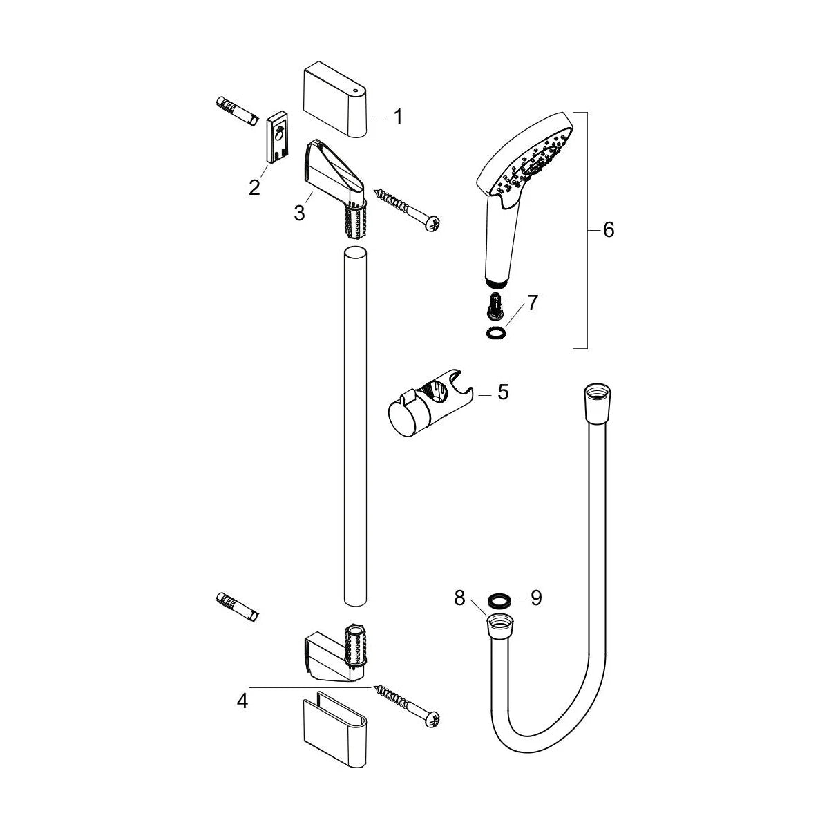 Hansgrohe Croma E 4jet Brausegarnitur
