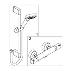 Hansgrohe Croma E Vario 3jet Thermostat mit Brausegarnitur