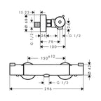 Hansgrohe Ecostat 1001 CL Brausetheromstat Aufputz