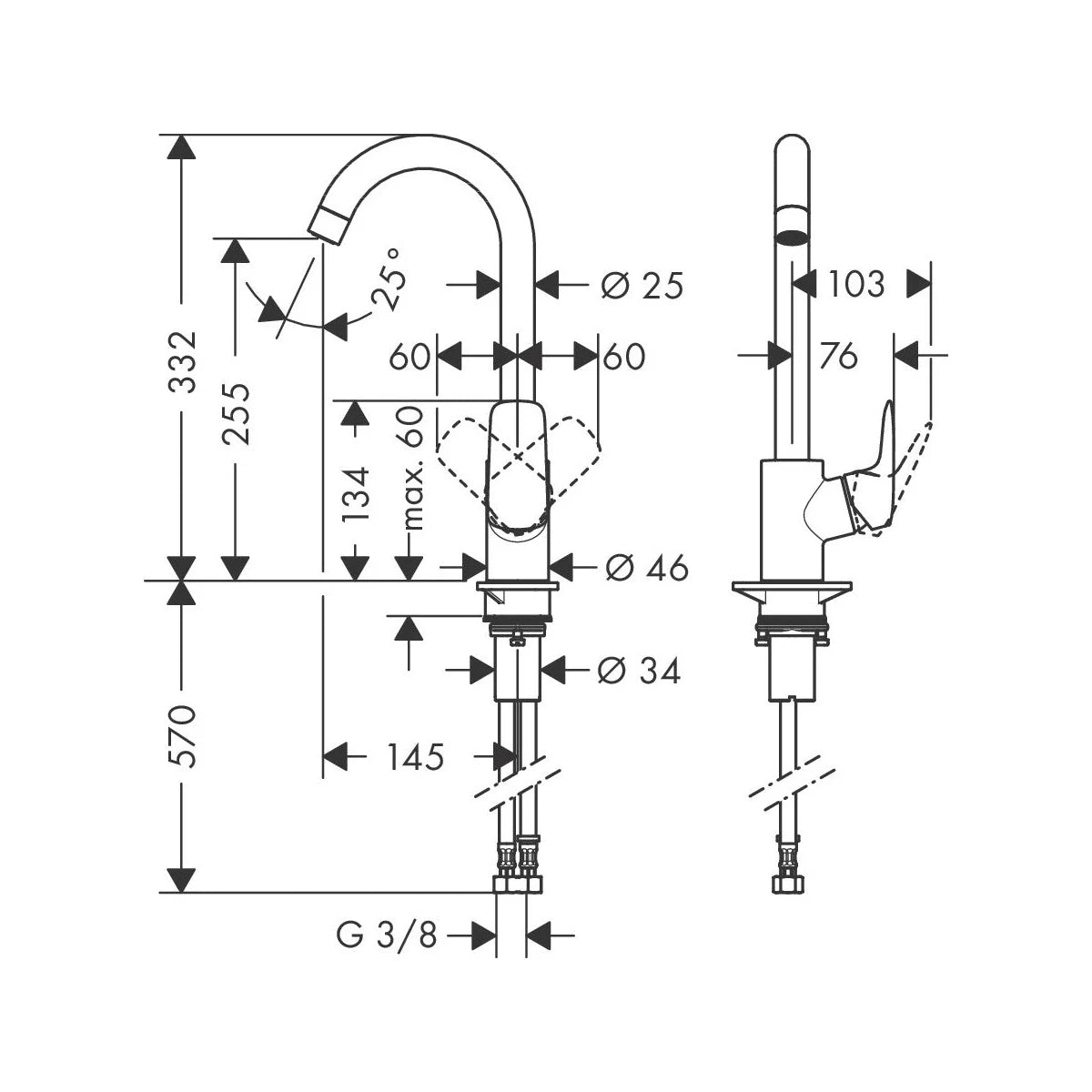 Hansgrohe Logis M31 Küchenarmatur schwenkbar