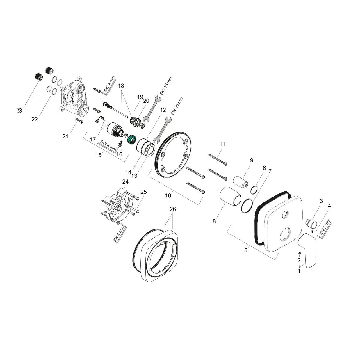 Hansgrohe Metris Badewannenarmatur