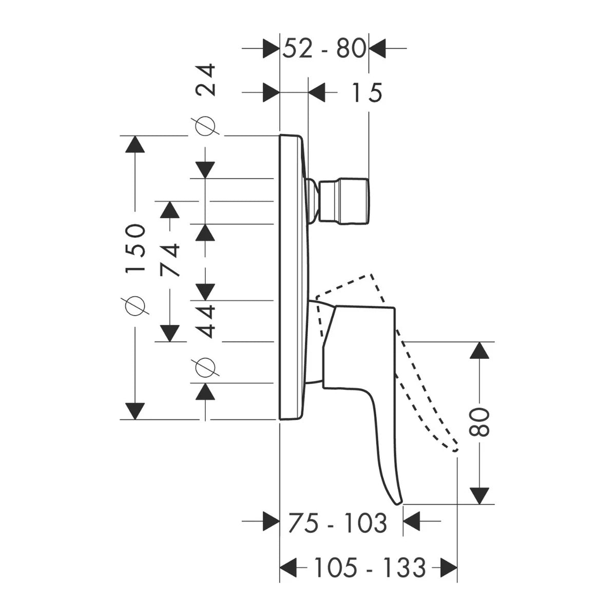 Hansgrohe Metris Badewannenarmatur
