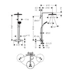 Hansgrohe Raindance Alive S Duschsystem 1jet mit Thermostat