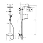 Hansgrohe Showerpipe Crometta E 240 1jet Duschsystem