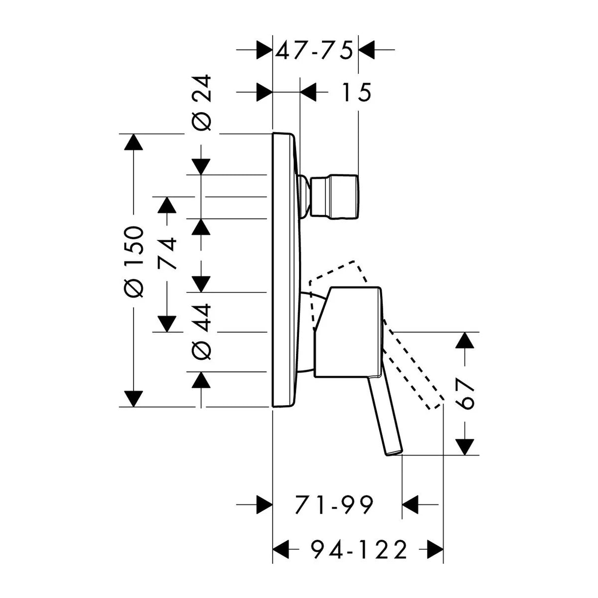 Hansgrohe Talis S Badewannenarmatur