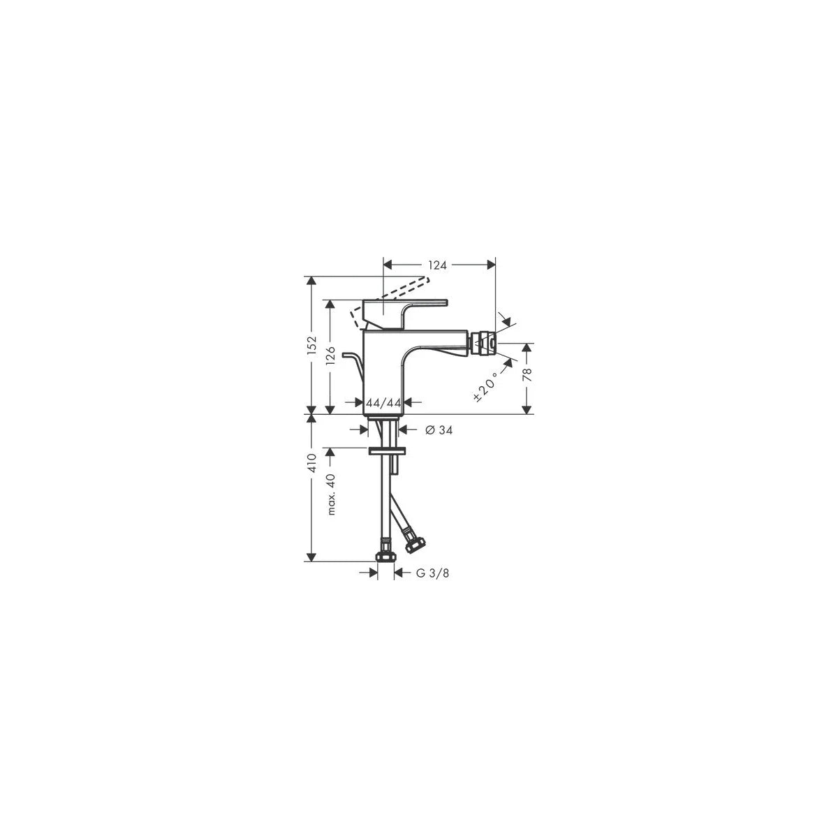 Hansgrohe Vernis Shape Bidetarmatur