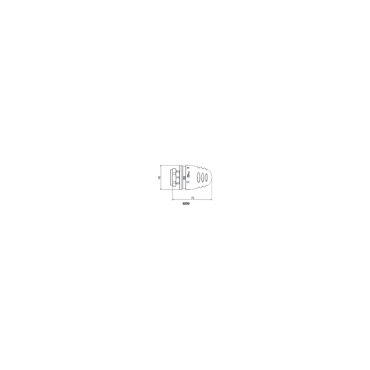 Herz Design-Thermostatkopf MINI M30x1,5 (0-30°C) mit mechanischer Absperrung