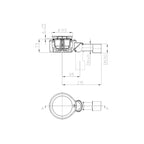 HL 520F Duschwannen-Sifon Ø 90 mm mit Abdeckung